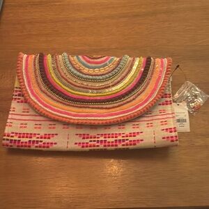 Colorful Beaded Clutch Bag